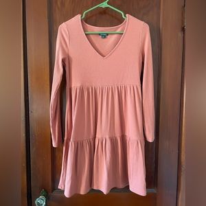 Wild Fable Coral Long Sleeve Dress